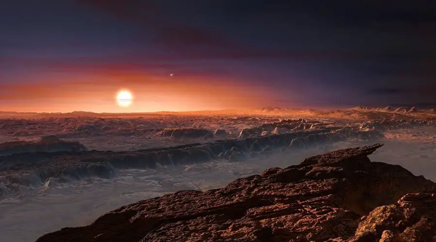 تصور تخيلي لسطح كوكب Proxima b